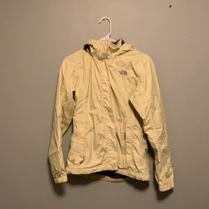 Pastel Yellow North Face rain jacket